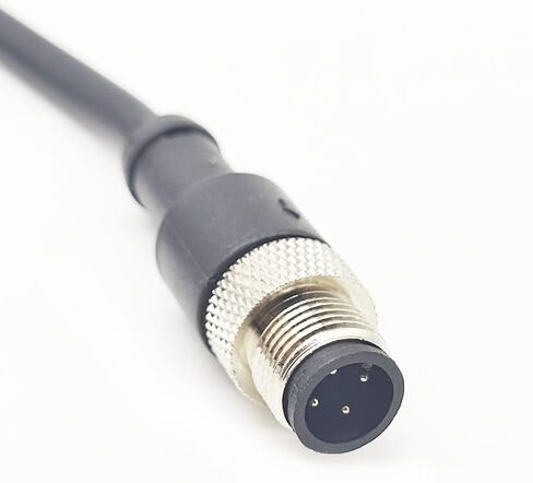 M12 4 Pins Male to Female Connector Cable, A Code Straight Molding Cable Female to Male Aviation Sensor Electrical PVC Cable 250V 4A AC/DC Industrial Molded Cable 2M AWG22（2 Meter） in Saudi Arabia