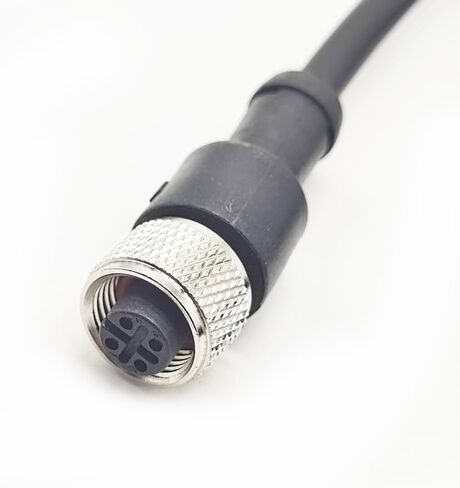 M12 4 Pins Male to Female Connector Cable, A Code Straight Molding Cable Female to Male Aviation Sensor Electrical PVC Cable 250V 4A AC/DC Industrial Molded Cable 2M AWG22（2 Meter） in Saudi Arabia