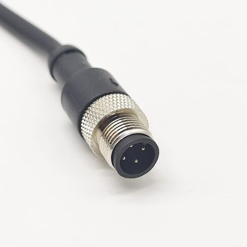 M12 4 Pins Male to Female Connector Cable, A Code Straight Molding Cable Female to Male Aviation Sensor Electrical PVC Cable 250V 4A AC/DC Industrial Molded Cable 2M AWG22（2 Meter） in Saudi Arabia