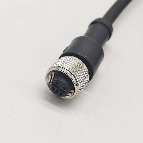 M12 4 Pins Male to Female Connector Cable, A Code Straight Molding Cable Female to Male Aviation Sensor Electrical PVC Cable 250V 4A AC/DC Industrial Molded Cable 2M AWG22（2 Meter） in Saudi Arabia