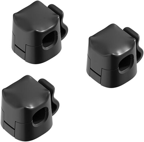 3Pack Cable Clips, JIYHF Cord Organizer for Desk, Wire Organizer, Phone USB Charger Holder, Management Wall Car Desktop Nightstand(Black) in Saudi Arabia