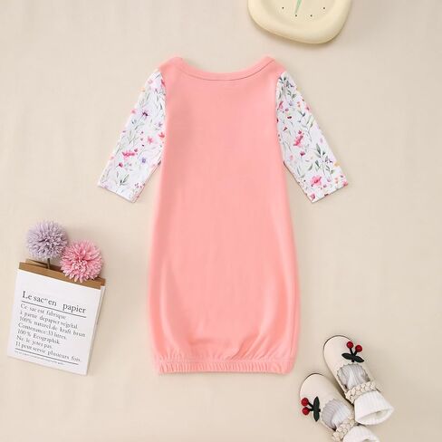 Newborn Infant Baby Girl Long Sleeve Romper Little Sister Onesie Cute Wildflower Floral Bodysuit Fall Winter Outfit in Saudi Arabia