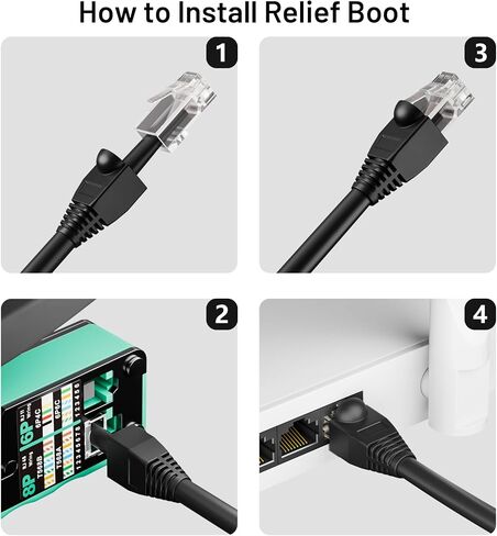 100 حزمة Rj45 سلالة تخفيف الأحذية إيثرنت شبكة كابل موصل التوصيل غطاء ل Cat6 Cat5e Cat5 (10 ألوان) in Kuwait
