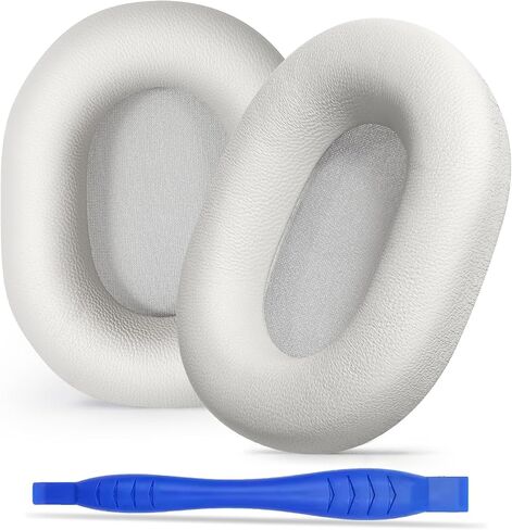 Aurivor Replacement Ear-Pads Cushions for Sony WH-1000XM5 Noise Canceling Headphones, Premium XM5 Ear Covers with Soft Protein Leather, Optimized Memory Foam (Silver) in Saudi Arabia