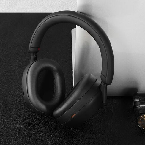 وسائد أذن بديلة من Aurivor لسماعات الرأس Sony WH-1000XM5 المانعة للضوضاء، أغطية أذن ممتازة XM5 مع جلد بروتين ناعم، إسفنج الذاكرة الأمثل (فضي) in Kuwait