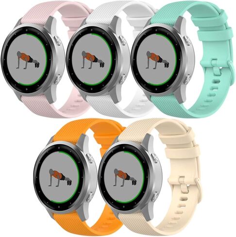 حزام لـ Garmin Vivoactive 4S، سوار ساعة بديل من السيليكون الناعم لـ Garmin Vivoactive 4S / Vivomove 3S / Venu 2S (بدون متعقب، أشرطة بديلة فقط) in Kuwait
