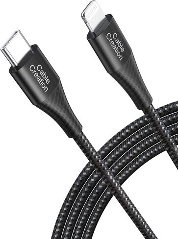 CableCreation Short USB C to Lightning Cable 1FT/0.3m, [Apple MFi Certified] USB Type C iPhone Charging Cable, PD Fast Charging Cord for iPhone 14/13/12/11Pro, iPad Pro, AirPods in Saudi Arabia