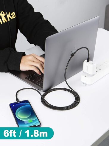 CableCreation Short USB C to Lightning Cable 1FT/0.3m, [Apple MFi Certified] USB Type C iPhone Charging Cable, PD Fast Charging Cord for iPhone 14/13/12/11Pro, iPad Pro, AirPods in Saudi Arabia