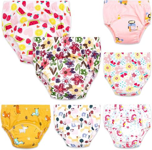 Max Shape Baby Girls Training Underwear, Toddler Girls Training Pants Girls Training Underpants 7 Pack in Saudi Arabia