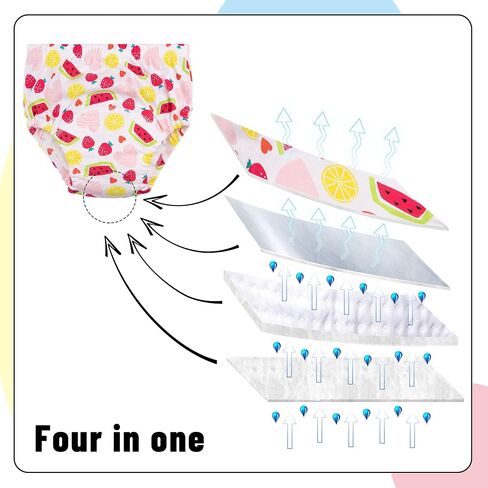 Max Shape Baby Girls Training Underwear, Toddler Girls Training Pants Girls Training Underpants 7 Pack in Saudi Arabia