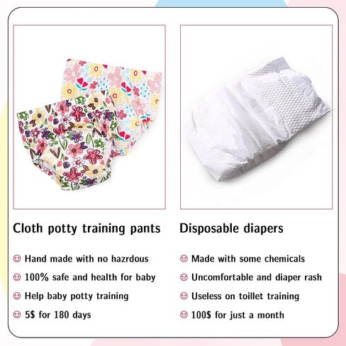 Max Shape Baby Girls Training Underwear, Toddler Girls Training Pants Girls Training Underpants 7 Pack in Saudi Arabia