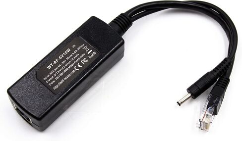 PoE Texas 802.3af Power Over Ethernet PoE Splitter + موصلات MicroUSB، خرج 5 فولت 10 واط وبيانات جيجابت - من أجل طاقة 5 فولت للأجهزة اللوحية، Dropcam، Raspberry Pi، محولات MicroUSB ذات الزاوية اليمنى واليسرى in Kuwait