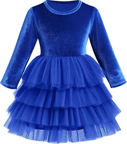 AWIBMK Toddler Girls Christmas Velvet Dress for Kids Tulle Velvet Princess Vintage Evening Dresses Fall Winter Outfits in Saudi Arabia