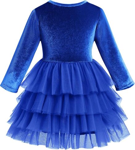 AWIBMK Toddler Girls Christmas Velvet Dress for Kids Tulle Velvet Princess Vintage Evening Dresses Fall Winter Outfits in Saudi Arabia
