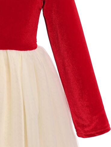 AWIBMK Toddler Girls Christmas Velvet Dress for Kids Tulle Velvet Princess Vintage Evening Dresses Fall Winter Outfits in Saudi Arabia