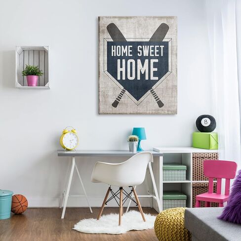 Stupell Industries Rustic Sweet Home Baseball Bats & Base Plate Floating Framed Wall Art, Design By Natalie Carpentieri in Saudi Arabia