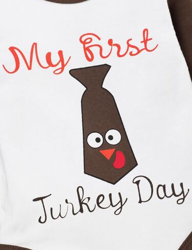 My First Thanksgiving Baby Boy Outfit Turkey Romper Suspender Pants Gobble Hat Thanksgiving Baby Boy Outfit in Saudi Arabia