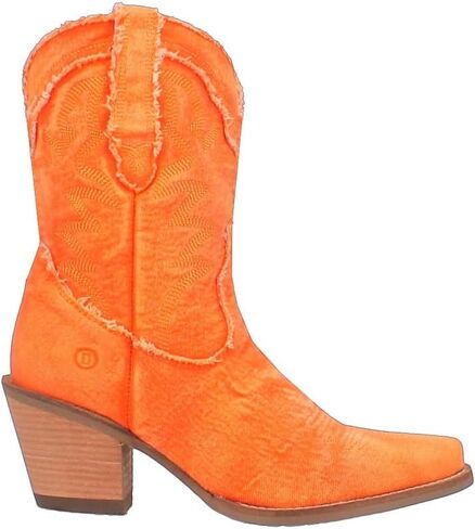 Dingo Womens Y'all Need Dolly Embroidery Snip Toe Casual Boots Mid Calf High Heel 3" & Up - Black in Kuwait