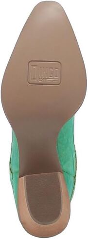 Dingo Womens Y'all Need Dolly Embroidery Snip Toe Casual Boots Mid Calf High Heel 3" & Up - Black in Kuwait