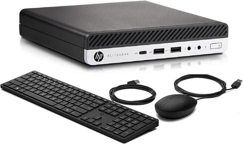 HP EliteDesk 800 G5 High-Performance Mini PC Desktop Computer, Core i7-9700T up to 4.8GHz, 16GB DDR4, 512GB SSD, Keyboard & Mouse, WiFi, Bluetooth, 4K Support, DP, Windows 11 Pro (Renewed) in Saudi Arabia