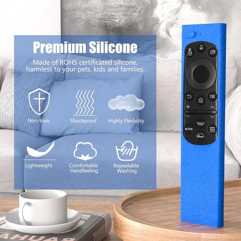 2 Pack Remote Cover for Samsung Smart TV, Silicone Protective Case for Samsung Solar Cell Remote 2021 2022 BN59-01357 BN59-01385 BN59-01265A Updated Remote Case Glow in Dark (Glow Green +Glow Blue) in Saudi Arabia