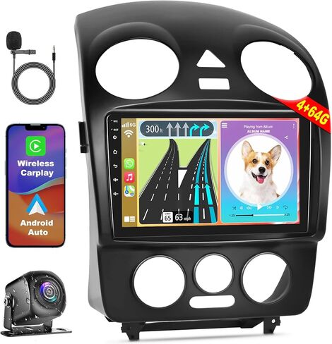 [4+64G] ستيريو سيارة Android 9 بوصة لسيارة VW Volkswagen Beetle 2004-2010 مع Carplay اللاسلكي وAndroid Auto، شاشة لمس IPS بلوتوث راديو VW يدعم GPS/Wifi/راديو FM/SWC+ AHD كاميرا احتياطية in Saudi Arabia