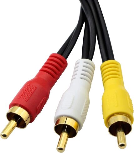 GINTOOYUN 3 RCA Female to 6 RCA Male Audio Video Splitter Cable Composite Extension AV Adapter for TV,DVD,Set-Top Box,Etc.-1FT. in Saudi Arabia