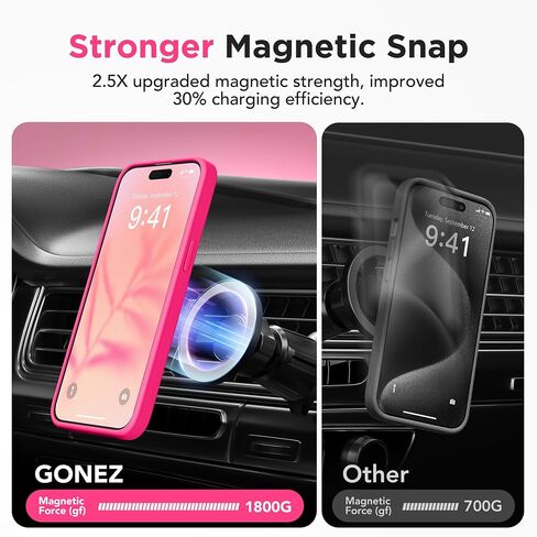 GONEZ Magnetic for iPhone 14 Pro Max Case,Compatible with MagSafe,[2 Screen Protector & 2 Camera Cover][Anti-Fingerprint] Slim Translucent Matte Back Shockproof Phone Protective Case(Baby Blue) in Saudi Arabia