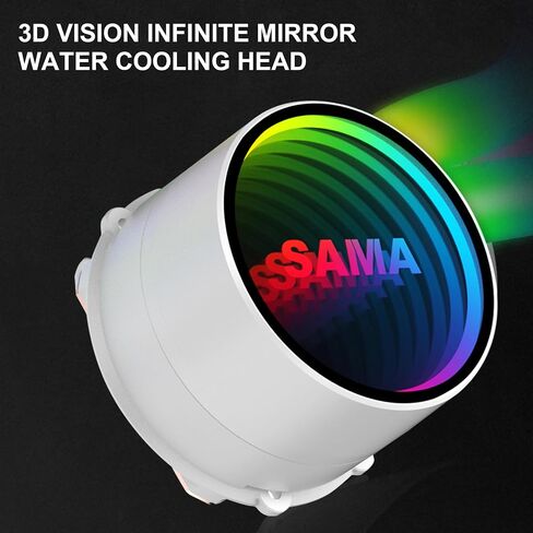 SAMA 240mm Cpu Liquid Cooler ARGB AIO Infinity Mirror Aluminum Radiator Water Cooler PWM Fan for Intel AMD Black in Saudi Arabia
