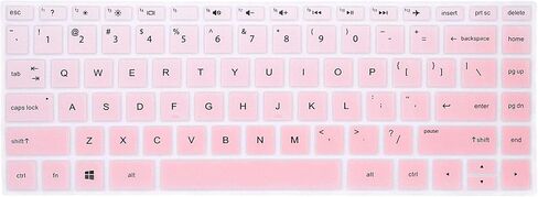 HRH Silicone Keyboard Cover for HP 14" Laptop 2020 2019 2018,Pavilion x360 14M-BA 14M-CD 14M-DH 14-BA 14-BF 14-cm 14-CF 14-DF 14-DK 14-DS 14-DQ 14 Inch(with Squared Keypad),Creative Rainbow Font in Saudi Arabia