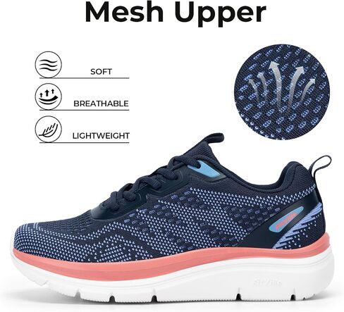 FitVille Women's Walking Shoes Wide Width Sneakers Wide Shoes for Women Foot Pain Relief - Cloud Walker V8 in Saudi Arabia