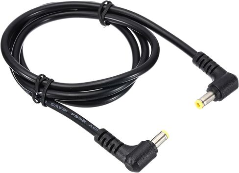 PATIKIL 2Ft 5.5mm x 2.5mm Male to Male DC Power Cable, 18AWG Wire Adapter 90 Degree Right Angle Extension Cord for LED Strip DVR Router Surveillance Camera in Kuwait