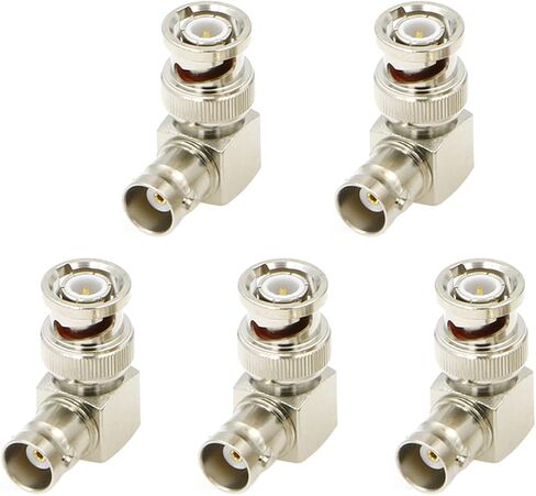Alvins 10 Pack BNC Right Angle Connectors,BNC 90 Degree Adapter BNC Male to Female Connector for 12G HD SDI BNC Cable Security Cameras Extension Cable in Saudi Arabia