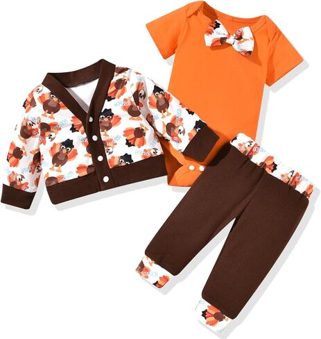 Aalizzwell Newborn Infant Baby Boys Halloween Outfit 3Pcs in Saudi Arabia