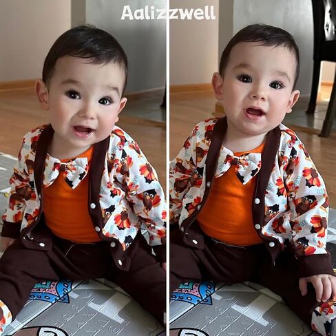 Aalizzwell Newborn Infant Baby Boys Halloween Outfit 3Pcs in Saudi Arabia