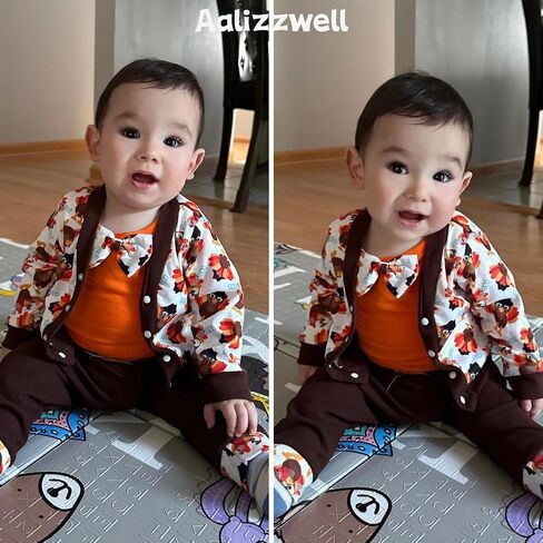 Aalizzwell Newborn Infant Baby Boys Halloween Outfit 3Pcs in Saudi Arabia