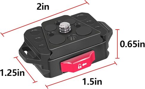 مجموعة لوحة عالمية سريعة الفك، محول خيط 1/4 بوصة، حامل كاميرا من الألومنيوم لكاميرات DSLR وكاميرات الحركة، يناسب Sony/Canon/Nikon/Pentax/DJI، متوافق مع الحوامل الثلاثية، Monopods، Slides، Gimbals in Kuwait