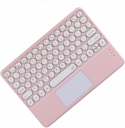 Wireless Bluetooth Keyboard, 10-inch Portable Rechargeable Keyboard with Touchpad Ultrathin Bluetooth Keyboard for iOS/Android/Windows Tablet, Computer and Phone Universal(Black) in Kuwait