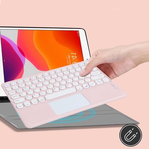 Wireless Bluetooth Keyboard, 10-inch Portable Rechargeable Keyboard with Touchpad Ultrathin Bluetooth Keyboard for iOS/Android/Windows Tablet, Computer and Phone Universal(Black) in Kuwait