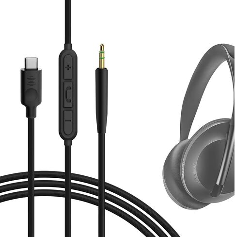 Geekria USB-C Digital to Audio Cable with Mic Compatible with Bose 700, NC700, NCH700 Cable, Replacement Type-C Audio Cord with Inline Microphone and Volume Contro (4 ft/1.2 m) in Saudi Arabia