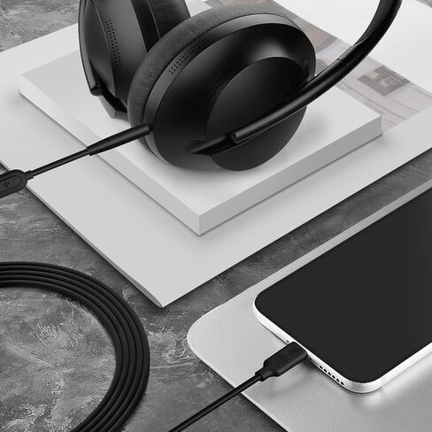 Geekria USB-C Digital to Audio Cable with Mic Compatible with Bose 700, NC700, NCH700 Cable, Replacement Type-C Audio Cord with Inline Microphone and Volume Contro (4 ft/1.2 m) in Saudi Arabia