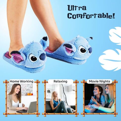 Disney Women's Slippers, Fluffy 3D Non Slip - Baby Yoda Gifts in Saudi Arabia