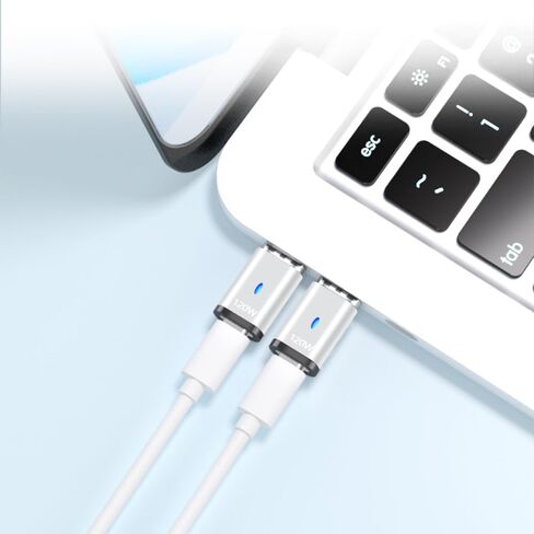 USB C Magnetic Adapter Straight, Magnetic USB C Adapter - 2 Tips 120w Fast Charging 5Pin 480Mbps Data Transmission, Black in Saudi Arabia