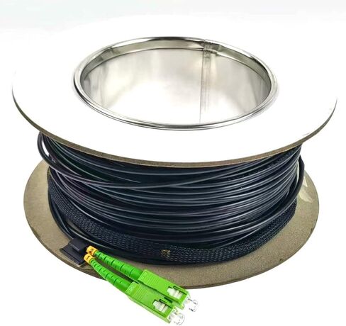 LC Multimode Armored Fiber Optic Cable outdoor/Indoor Fiber Optic Patch Cord Duplex 50/125um OM3 Fiber Optic Jumper (LC MM-LC MM, 50m/160ft) in Saudi Arabia