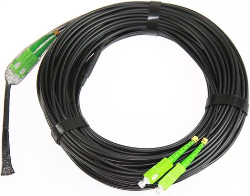LC Multimode Armored Fiber Optic Cable outdoor/Indoor Fiber Optic Patch Cord Duplex 50/125um OM3 Fiber Optic Jumper (LC MM-LC MM, 50m/160ft) in Saudi Arabia