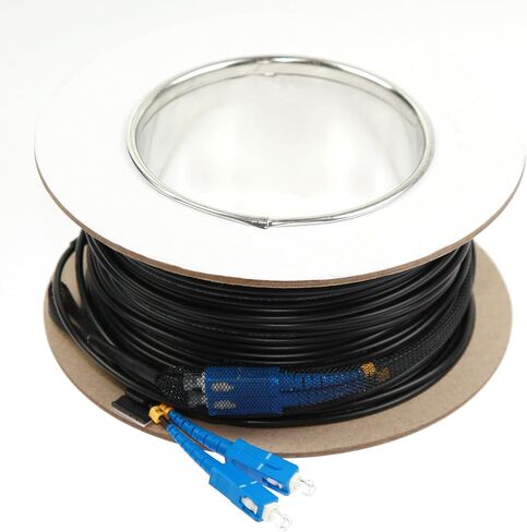 LC Multimode Armored Fiber Optic Cable outdoor/Indoor Fiber Optic Patch Cord Duplex 50/125um OM3 Fiber Optic Jumper (LC MM-LC MM, 50m/160ft) in Saudi Arabia