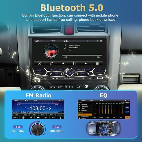Hodozzy Wireless Carplay & Android Auto Double Din Car Stereo, 6.86" HD Touch Screen Bluetooth Car Audio Receiver with Backup Camera Mirror Link EQ FM SWC, Support TF/USB/U Disk/AUX/TYPE-C Charging in Saudi Arabia