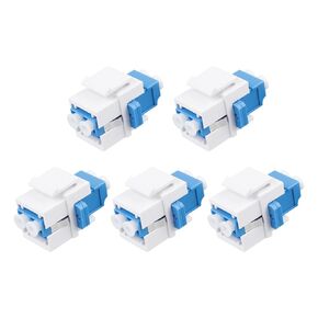 10-Pack LC/UPC Fiber Optic Coupler Keystone Jack Modular for Patch Panels and Wall Plates Fiber Optic Cable Adapter LC Duplex Singlemode