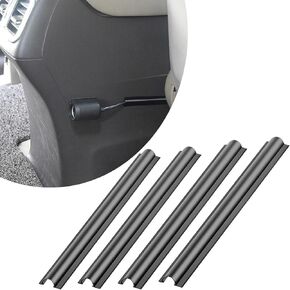 4 PCS Automotive Cable Cover, 7.08" x 0.62" Self-Adhesive PVC Hidden Data Cable Management Clip, 0.19" Data Cable Harness Modified Decorative Accessories, Compatible with Most Models (Black)