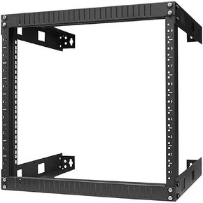 Wall Mount Rack Open Frame 19Inch Server Equipment Rack Heavy Duty Network Equipment Rack 13.7 Inch Deep - Black (09U)